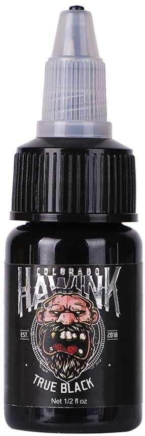 Hawink Tattoo Ink, 1/2oz (15ml) Tattoo Supply Viking Ink USA Vegan Pigment linnig True Black TI203-15-1