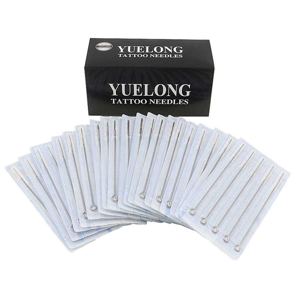 Tattoo Needles - Yuelong 100 Pieces Disposable Mixed Tattoo Guns Needles 3rl, 5rl, 7rl, 9rl, 3rs, 5rs, 7rs, 9rs, 5m1, 7m1, Used For Tattoo Machine,Tattoo Kit and Tattoo Supplies